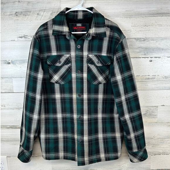Vintage Tony Hawk Plaid Men’s Size Large Button Up Sherpa Lined Jacket - Picture 1 of 7
